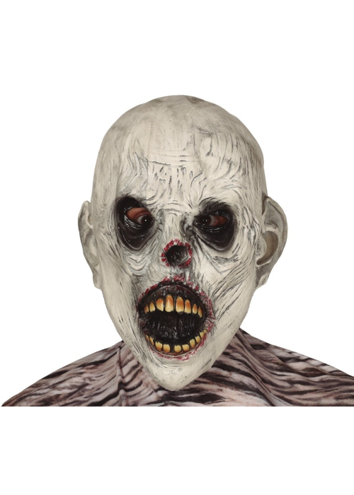 Mascara Zombie Blanco Latex - Mascaras Halloween