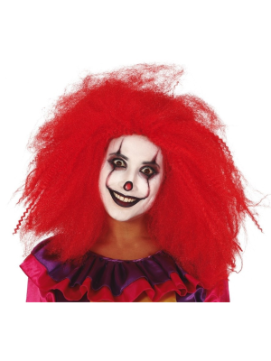 Perruque De Cheveux De Clown Rouge