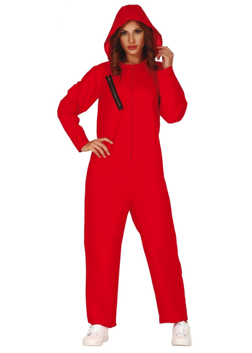 Costume Carcerato con Cappuccio Rosso - Disfraces de El Juego del Calamar Adulto