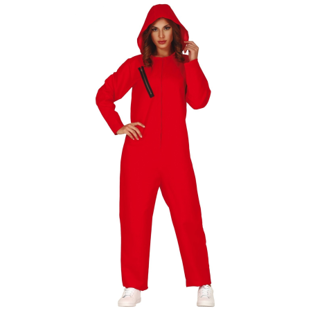 Costume Carcerato con Cappuccio Rosso - Disfraces de El Juego del Calamar Adulto