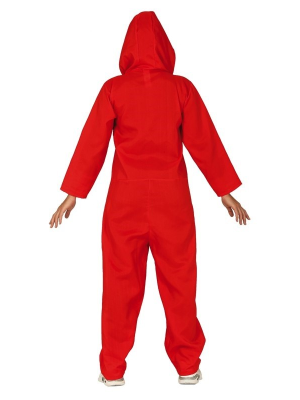 Costume Carcerato con Cappuccio Rosso - Disfraces de El Juego del Calamar Adulto