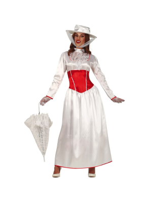 Disfraz de Niñera Blanca - Disfraces de Mary Poppins Adultos