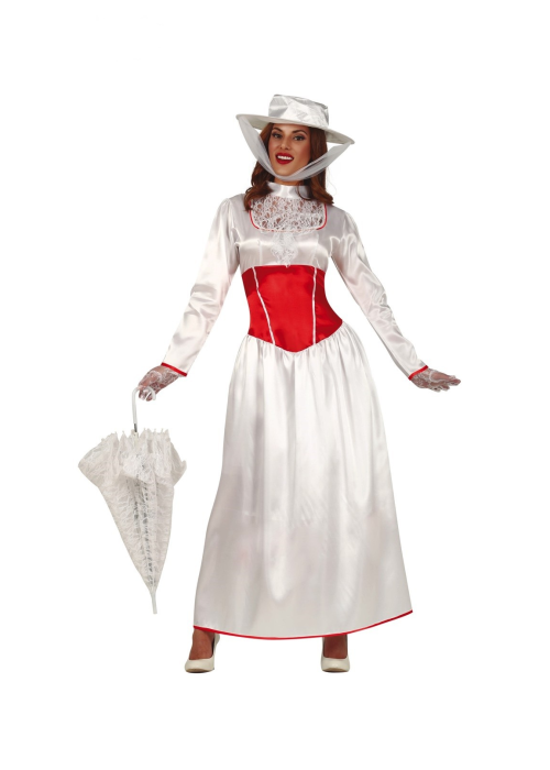 Disfraz de Niñera Blanca - Disfraces de Mary Poppins Adultos