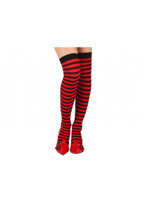 Medias de Rayas  Rojas y Negras barato – Tienda online de Medias de Rayas  Rojas y Negras