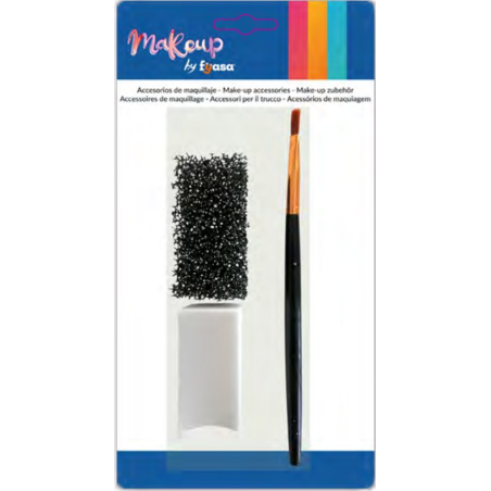 Set 2 Esponjas y Pincel - Maquillaje y Caracterizacion