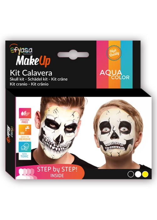 Maquillaje de Calavera 3 Colores - Maquillaje
