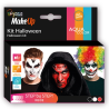 Maquillaje de Halloween 3 Colores N-B-R - Maquillaje