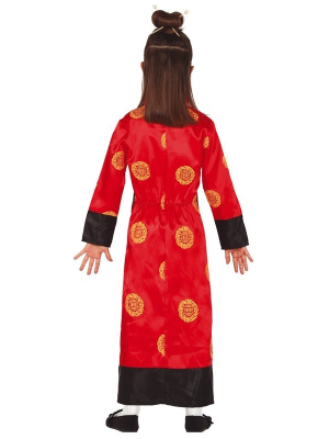Disfraz de Geisha Roja Infantil - Disfraces de Chinos, Orientales, Ninjas y Geishas