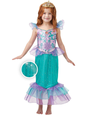 Disfraz de Sirenita Ariel Gliter/Sparkle Deluxe Infantil - Disfraces de La Sirenita