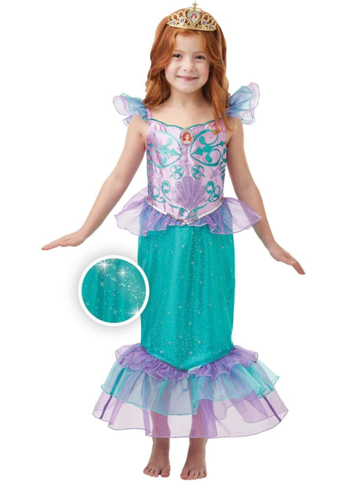 Disfraz de Sirenita Ariel Gliter/Sparkle Deluxe Infantil - Disfraces de La Sirenita