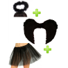 Set de Angel negro adulto - Packs Disfraces Halloween Adulto