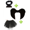 Set de Angel negro infantil - Packs Disfraces Halloween Infantiles