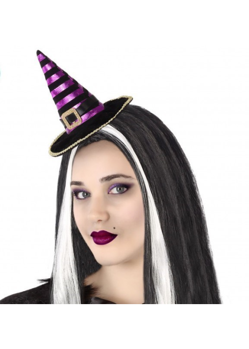 Sombrero Bruja Mini Morado - Complementos de Brujas y hechiceros