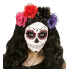 Flower with Clip and Glitter Red
