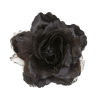 Flor con Pinza y Purpurina Negra - Flores y Peinetas de Flamenca