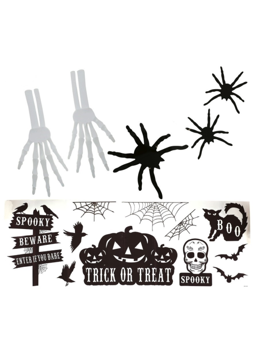 Decoracion Halloween Adhesivos 70x25 cms - Guirnaldas y Globos