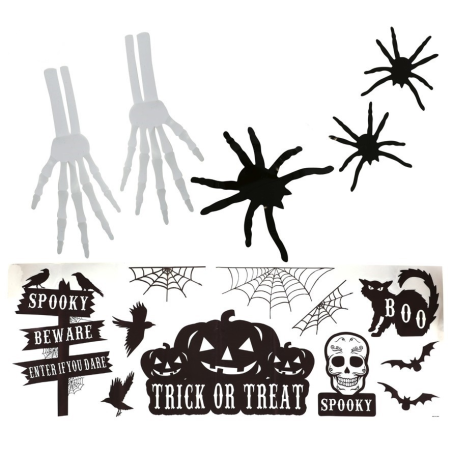 Decoracion Halloween Adhesivos 70x25 cms - Guirnaldas y Globos