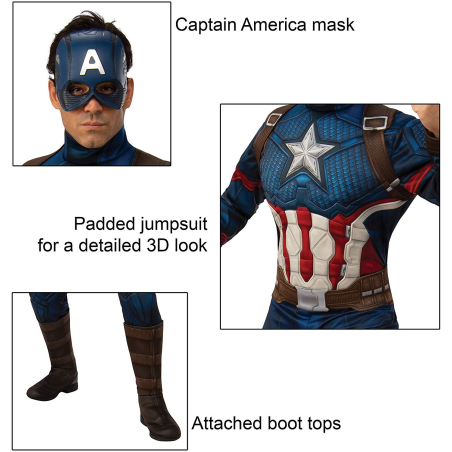 Disfraz de Capitan America Endgame DLX - Infinity War y Endgame