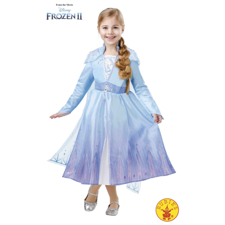 Disfraz de Elsa Travel Frozen2 Deluxe Infantil - Disfraces de Princesa del Hielo