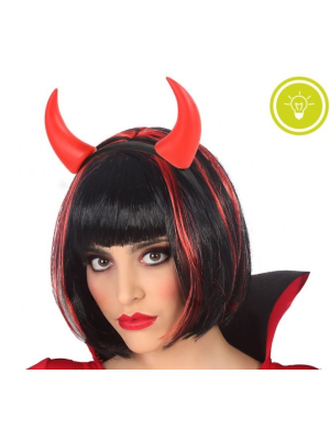 Diadema de Chifres do Diabo com Luz