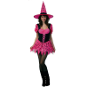 Disfraz de Bruja Rosa Corta - Disfraces de Brujas y Hechiceros para Mujer