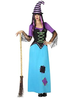 Disfraz de Bruja Colores Larga - HALLOWEEN