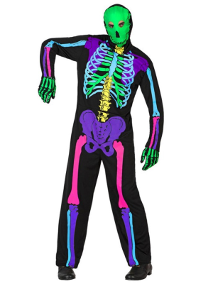 Disfraz de Esqueleto multicolor - HALLOWEEN