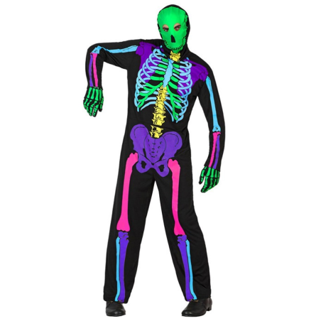 Disfraz de Esqueleto multicolor - HALLOWEEN