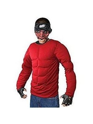 Camisa Musculos Roja - Disfraces de Sombras y Musculos Adultos