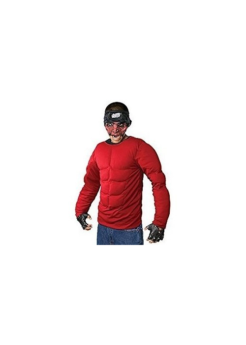Camisa Musculos Roja - Disfraces de Sombras y Musculos Adultos