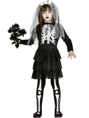 Disfraz de Novia esqueleto Infantil - Disfraces de Halloween Infantiles