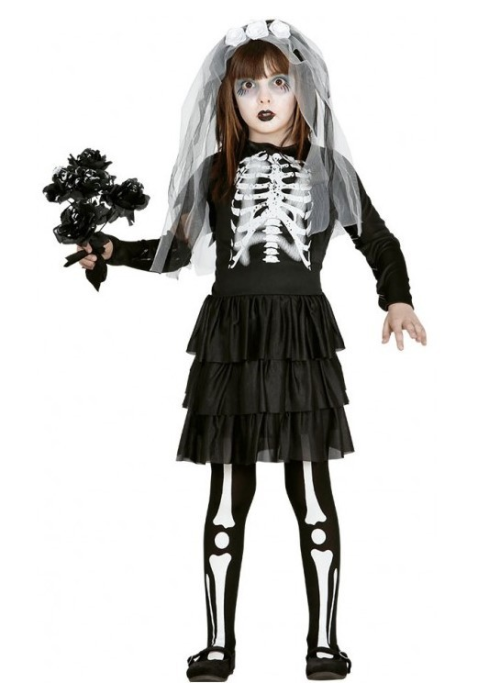 Disfraz de Novia esqueleto Infantil - Disfraces de Halloween Infantiles