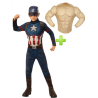 Disfraz de Capitan America con Musculos Infantil - Packs Capitan America