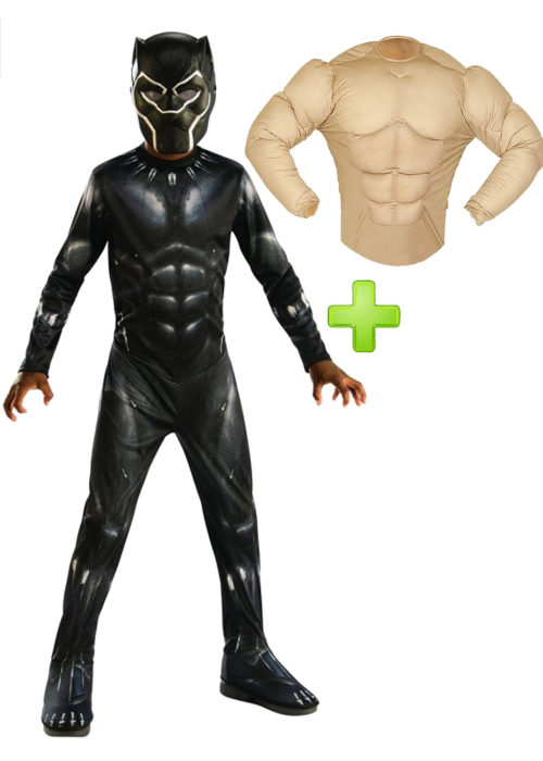 Disfraz de Black Panther con Musculos - Packs Black Panther