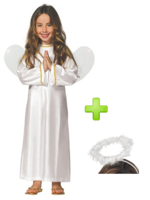 Disfraz de Angel infantil con Aureola - Packs Navideños