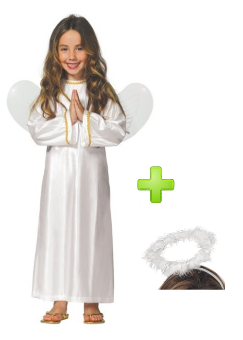 Disfraz de Angel infantil con Aureola - Packs Navideños