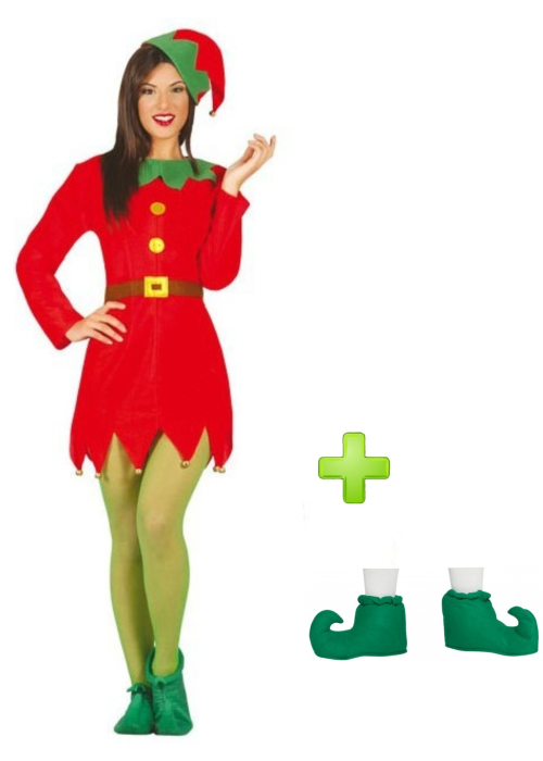 Disfraz de Elfa con babuchas - Packs Navideños