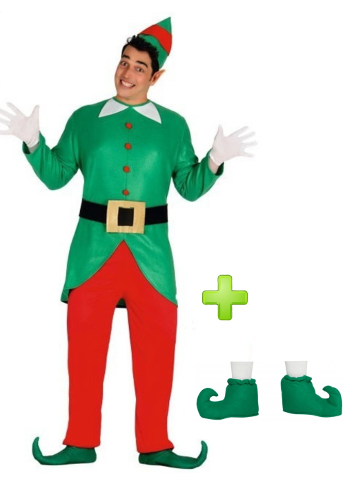 Disfraz de Elfo Verde con Babuchas - Packs Navideños