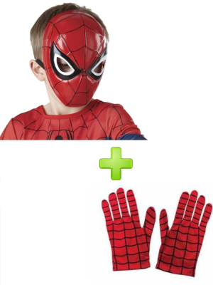 Maskara Spiderman eta eskularruak.