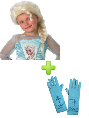 Perruca de l'Elsa Congelada, i guants