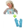 Peluca de Elsa de Frozen y guantes - Packs de Frozen