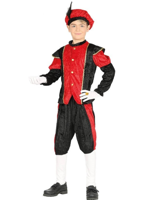 Disfraz de Paje Rojo Infantil - Disfraces Navideños para Niños