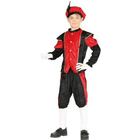 Disfraz de Paje Rojo Infantil - Disfraces Navideños para Niños