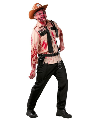 Disfraz de Zombie Policia Americano - Disfraces de Zombies para Hombres