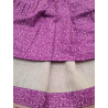 Conjunto Casera Blanco y Morado Delantal Flores - Trajes Neska - Baserritarra Niña