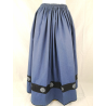 Falda Casera Azul Bies Negro Eguzkilore - Faldas Regionales, Enaguas y Pololos