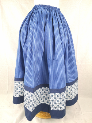 Faldilla Casolana Pintada De Blau Biaix Eguzkilores