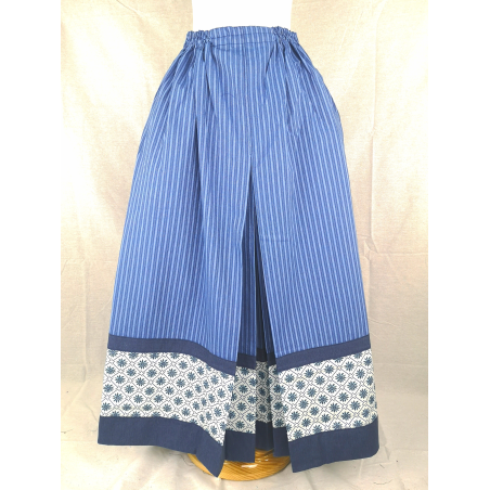 Faldilla Casolana Pintada De Blau Biaix Eguzkilores