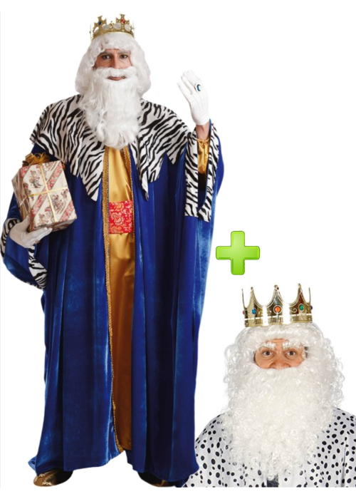 Poder invención Escritor Comprar Disfraz de Rey Mago Melchor con corona, peluca y barba - Packs Navideños Poder invención Escritor Comprar Disfraz de Rey Mago Melchor con corona, peluca y barba - Packs Navideños