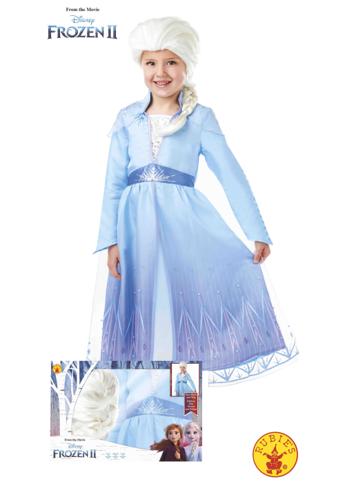 Disfraz de Elsa con Peluca Frozen2 Caja Inf - TABLET*Cine, Dibujos y Cuentos